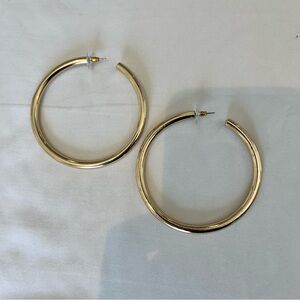 Free People Shiny Gold Hoop Earrings